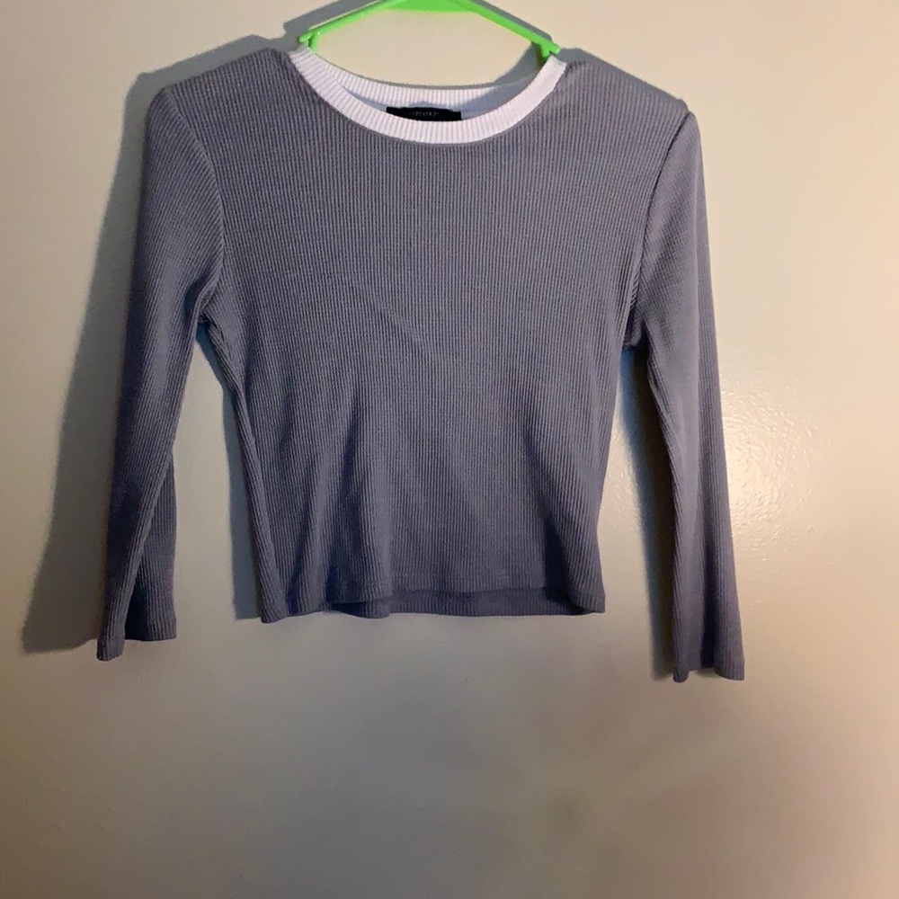 Gray Crop Top